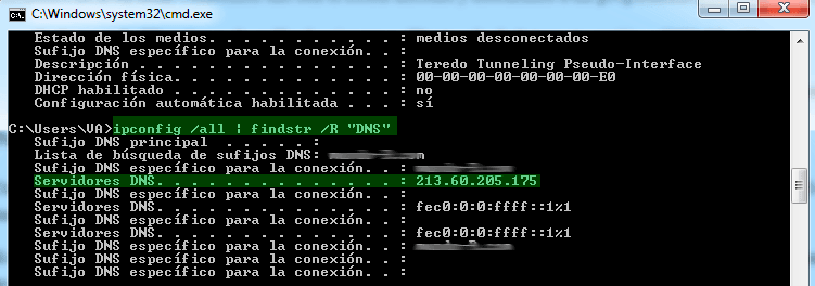 console dns